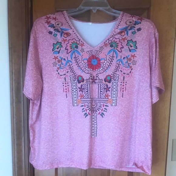 Tops - Pink silk shirt